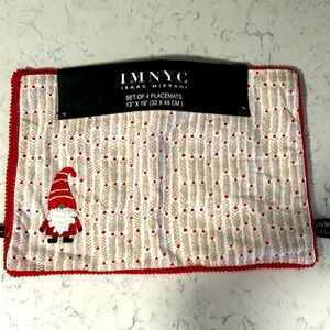 Brand New IMNYC Isaac Mizrahi Holiday Placemats, Set of 4